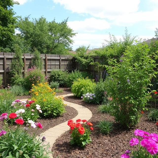 Garden sketch and plants